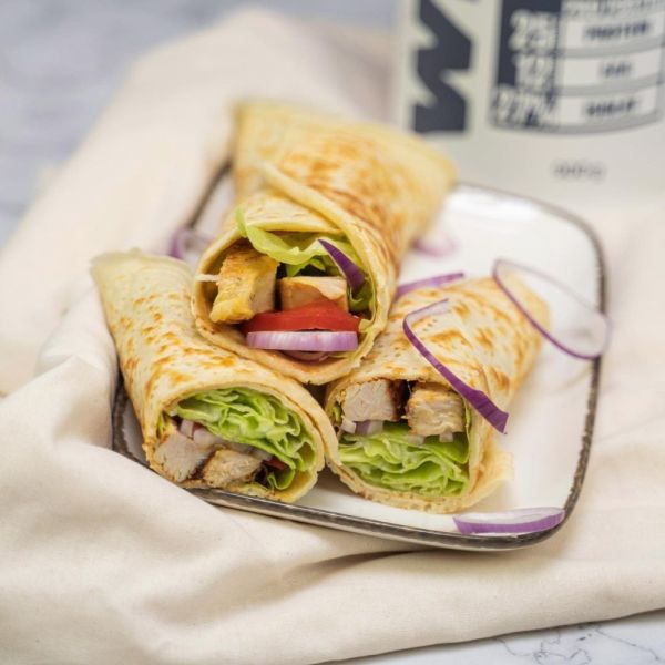 Selbstgemachte High Protein Wraps