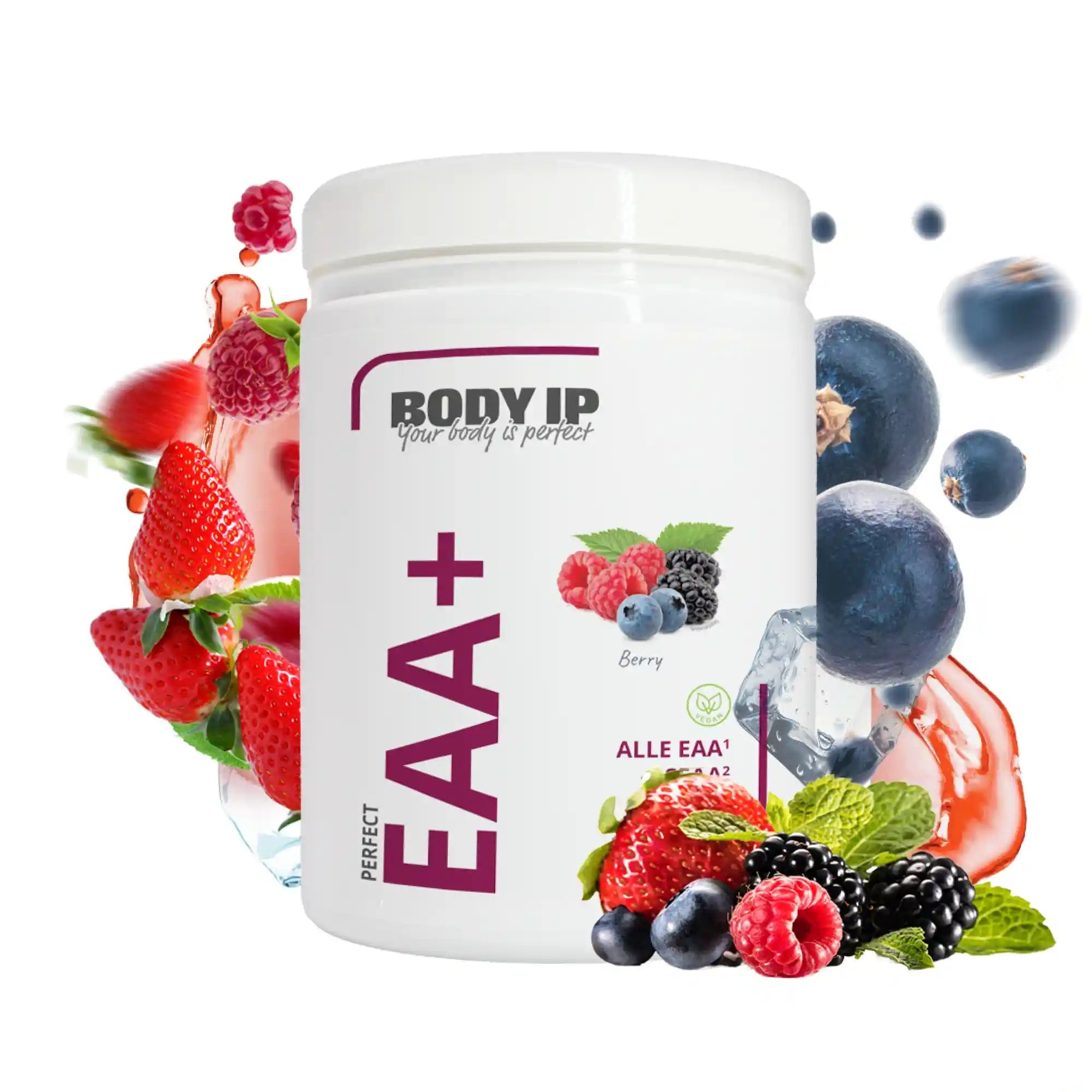 EAA Pulver Berry Alle essentiellen Aminosäuren BODY IP #geschmack_Berry