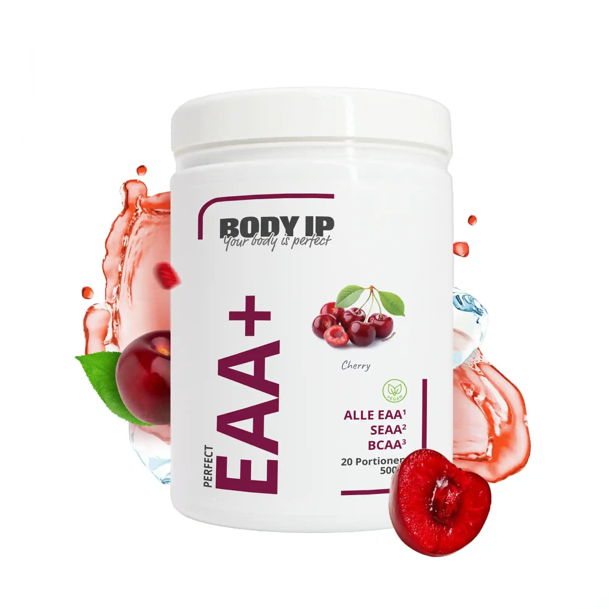 EAA Pulver Cherry Alle essentiellen Aminosäuren BODY IP #geschmack_Cherry