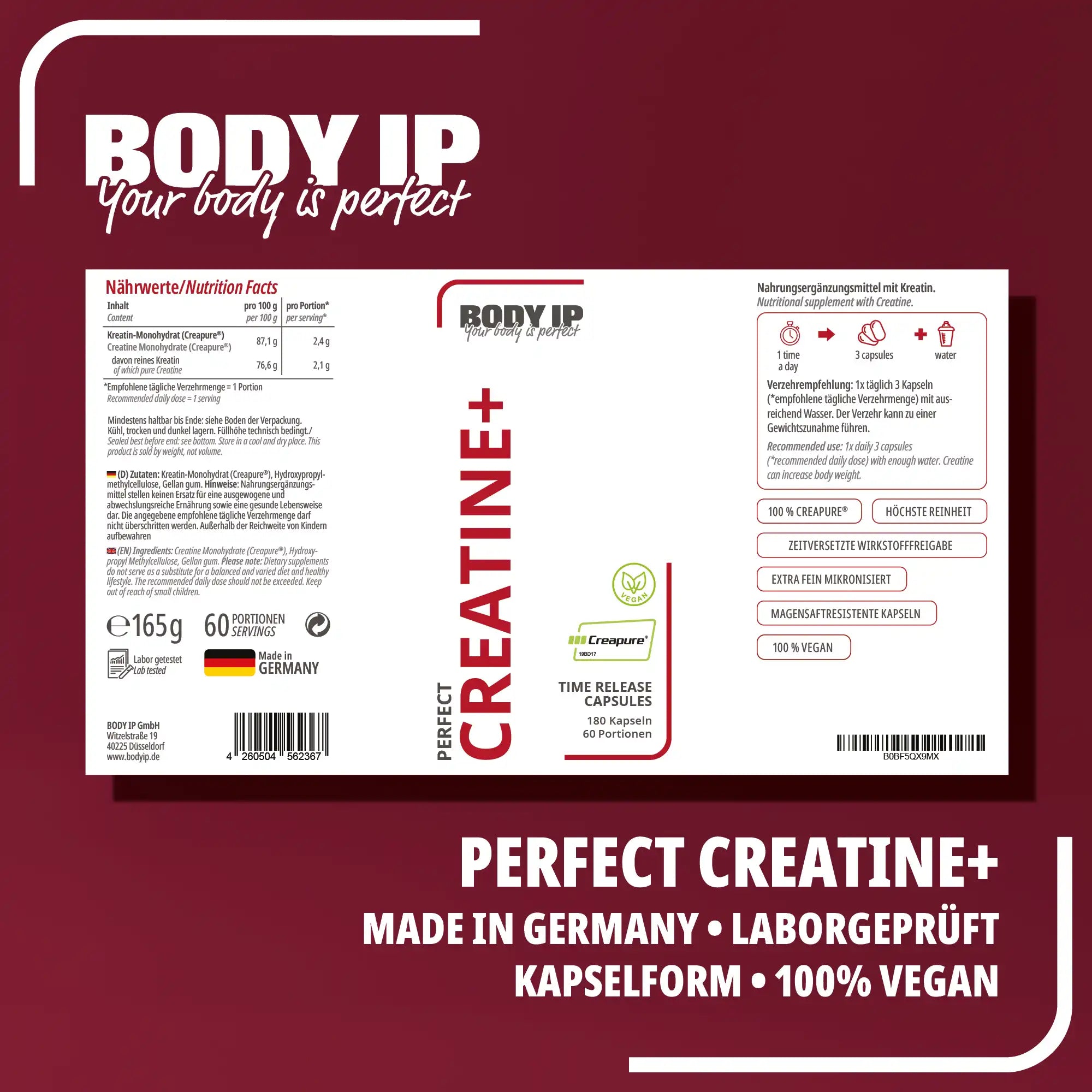 Kreatin-Kapseln - Perfect Creatine Plus