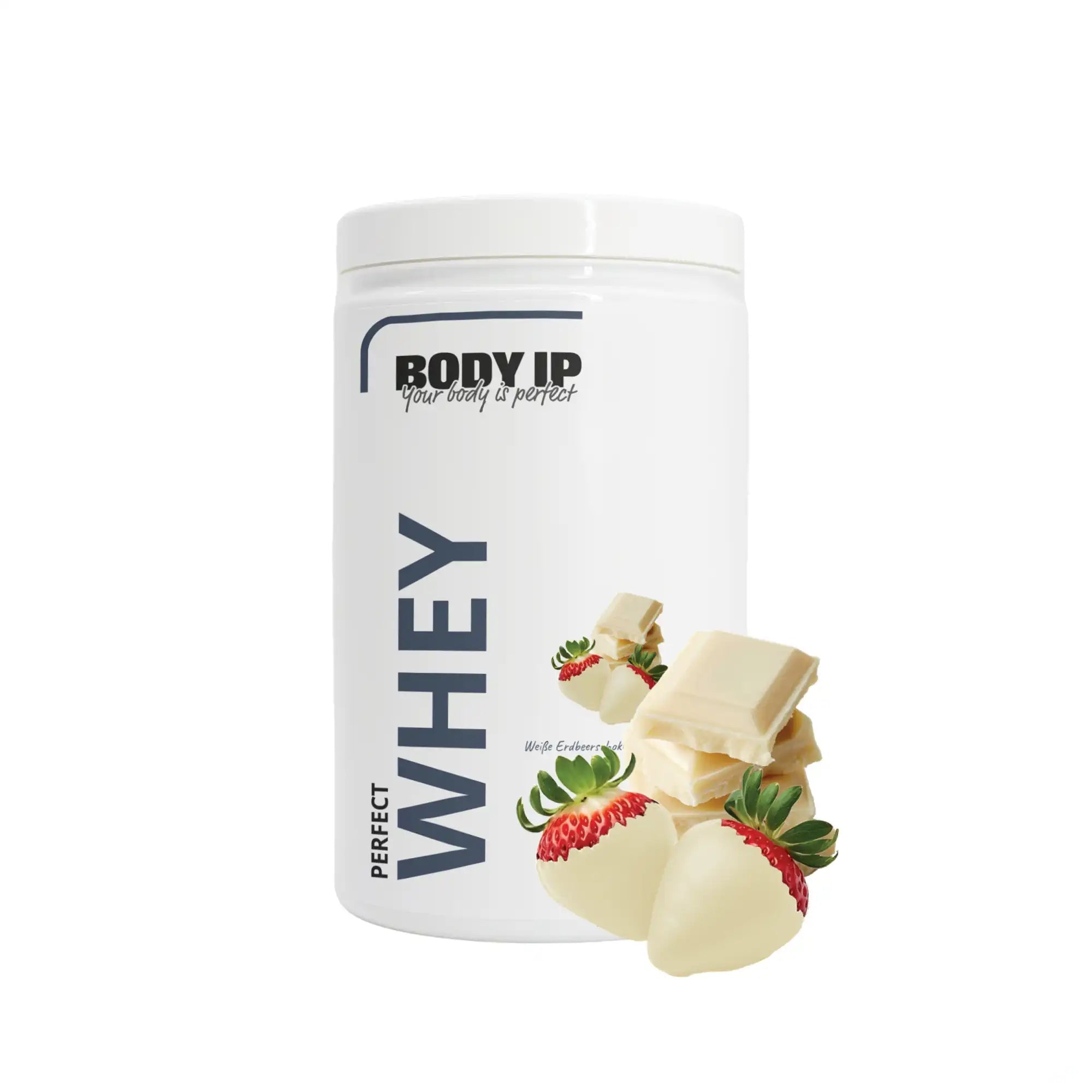 Whey Protein Weiße Erdbeerschokolade BODY IP #geschmack_Weiße Erdbeerschokolade