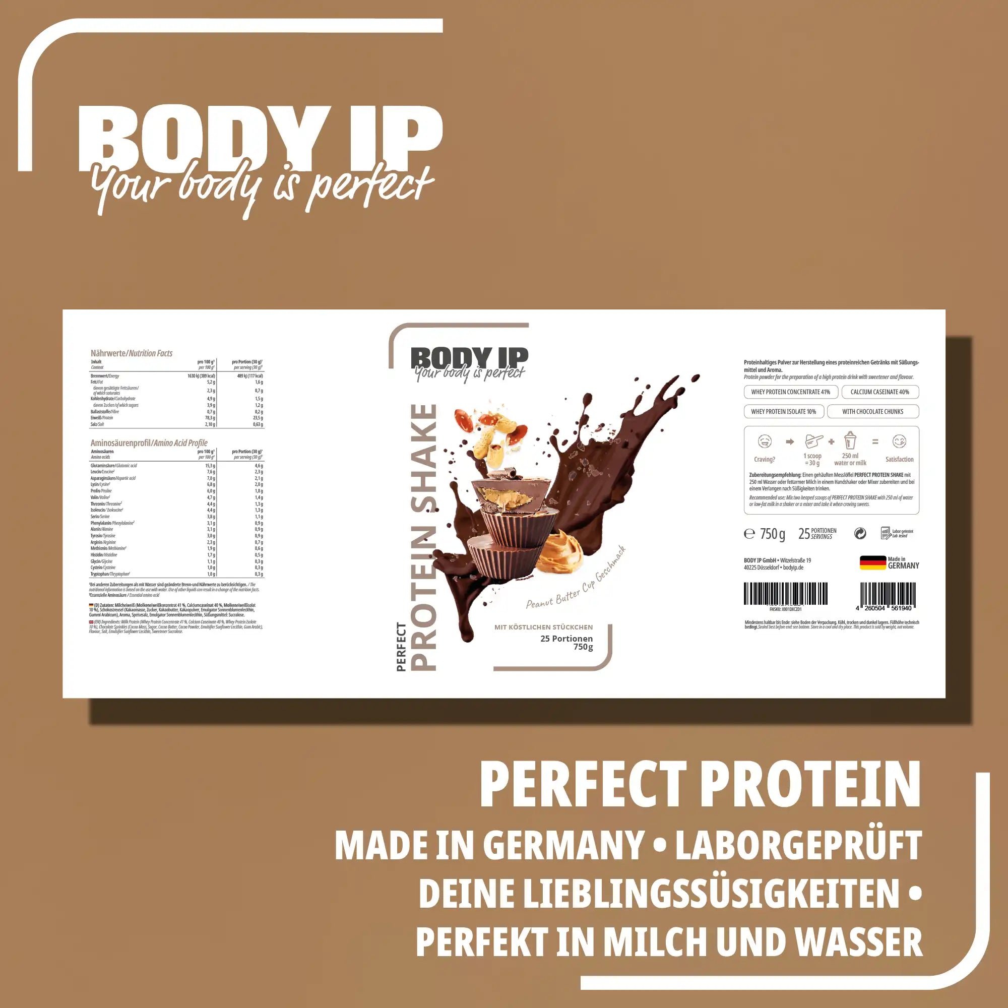 Perfect Protein BODY IP  Etikett