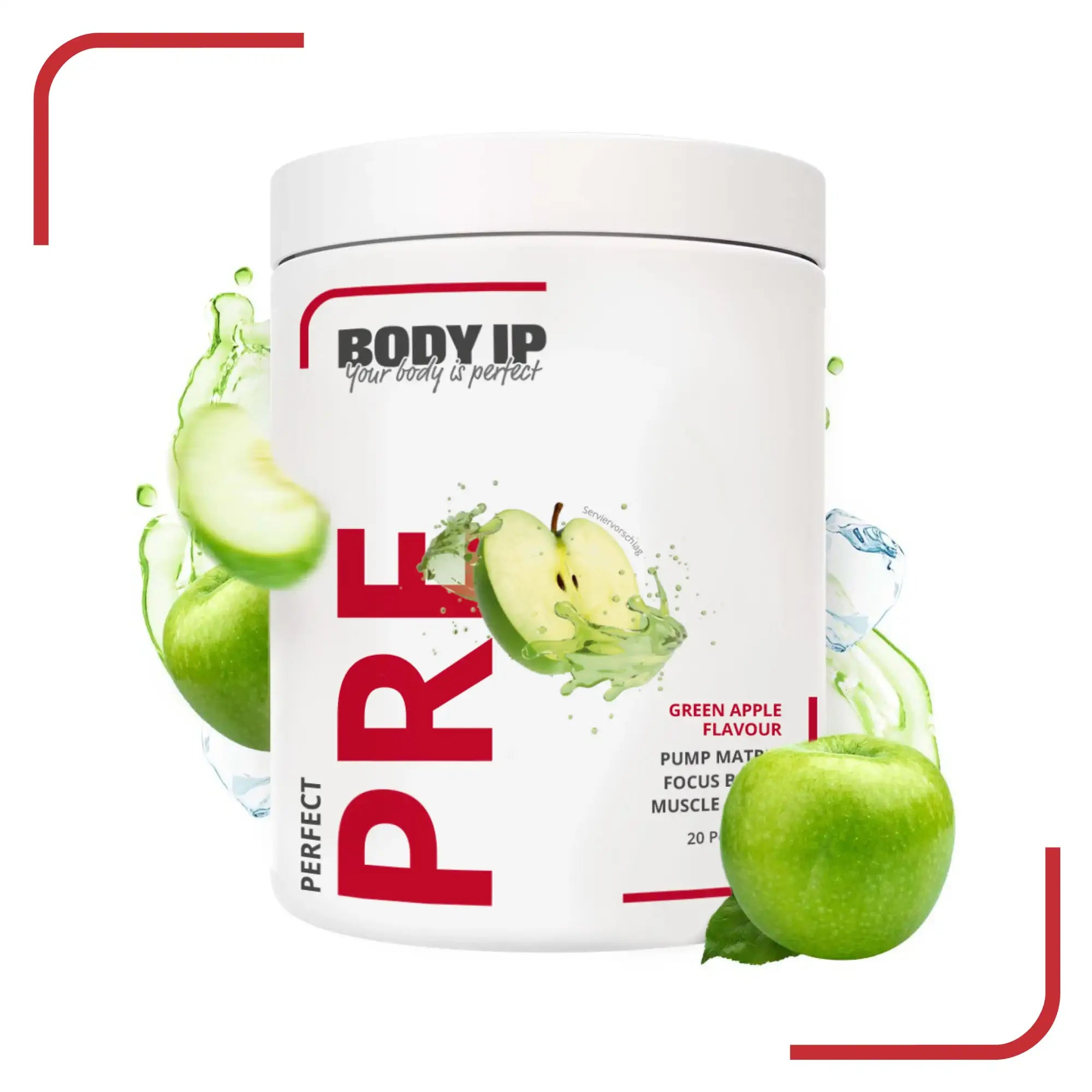 Perfect Pre Workout Green Apple BODY IP #geschmack_Green Apple